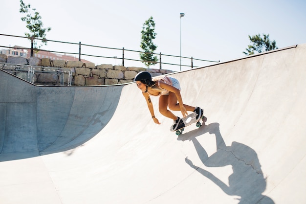 Sportswoman Skating