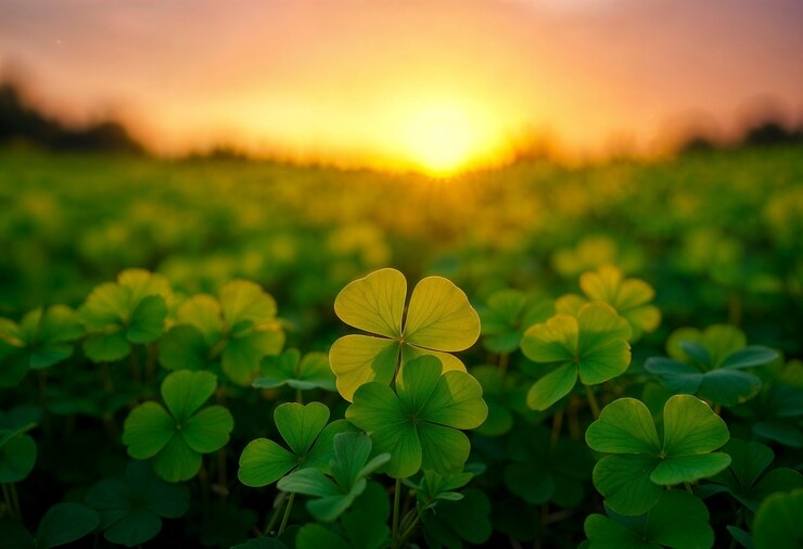 Kostenlose Foto st. patrick's day-hintergrund mit klee