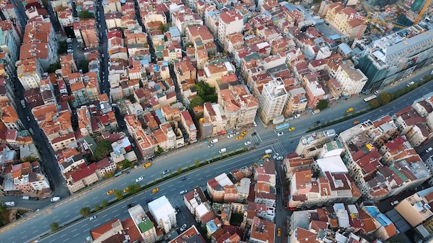 Kostenloses Foto stadtbild istanbul, türkei. foto aus der vogelperspektive