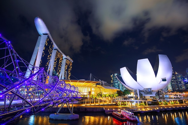 Stadtbild von Singapur bei Marina Bay.