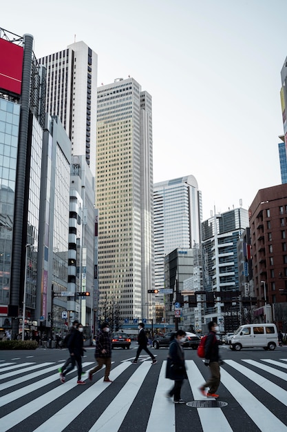 Kostenloses Foto stadtlandschaft der asiatischen landbevölkerung