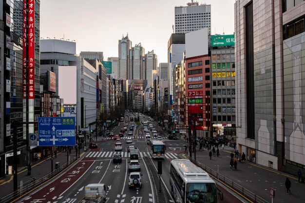 Stadtlandschaft Japan Fahrzeuge