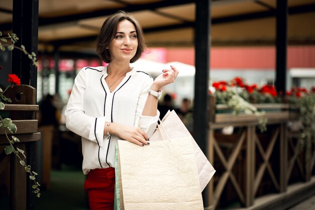 Städtische Lifestyle Tasche Kundenverkauf weiß