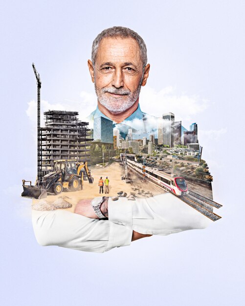 Städtisches Doppelbelichtungsporträt
