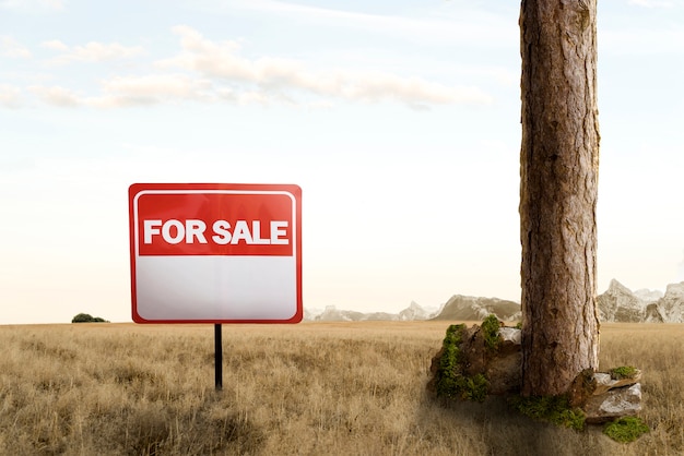 Kostenloses Foto standortsymbol beim grundstücksverkauf