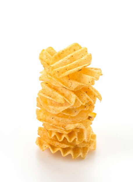 Stapel-Chip goldene Kalorien köstlich