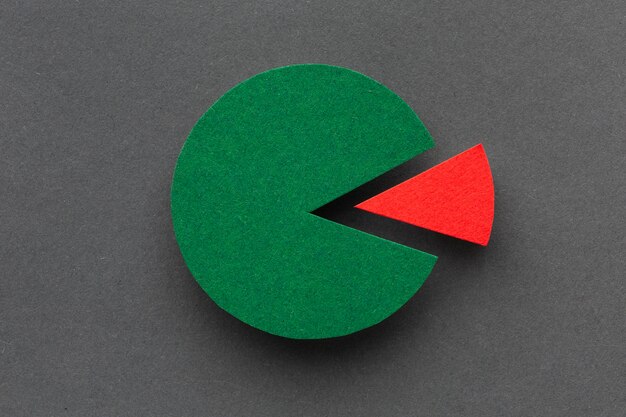 Statistikkonzept mit Kreisdiagramm-Draufsicht