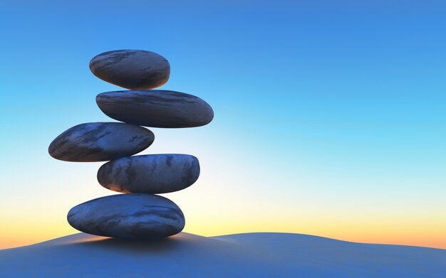 Steine ​​in perfekter Balance