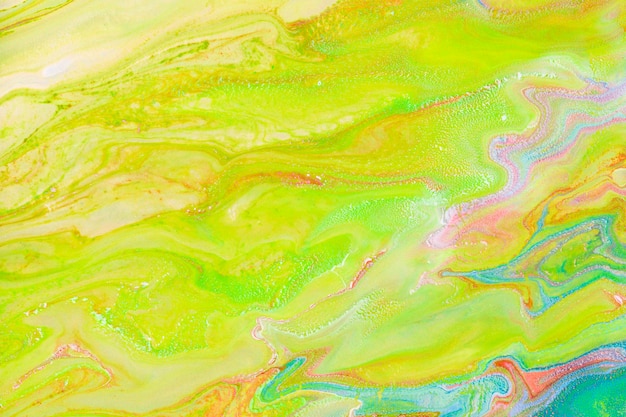 Ästhetischer flüssiger Marmor grüner Hintergrund DIY experimentelle Kunst