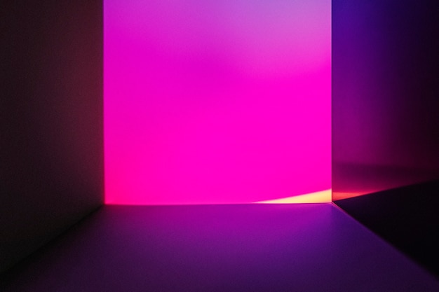Ästhetischer Hintergrund mit rosa Neon-LED-Lichteffekt