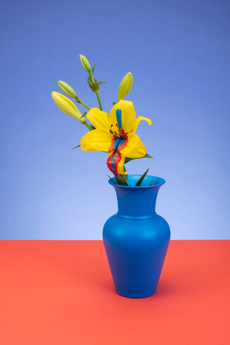 Kostenlose Foto stilleben mit bunten blättern und blumen