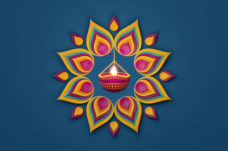 Kostenlose Foto stillleben für diwali-arrangement