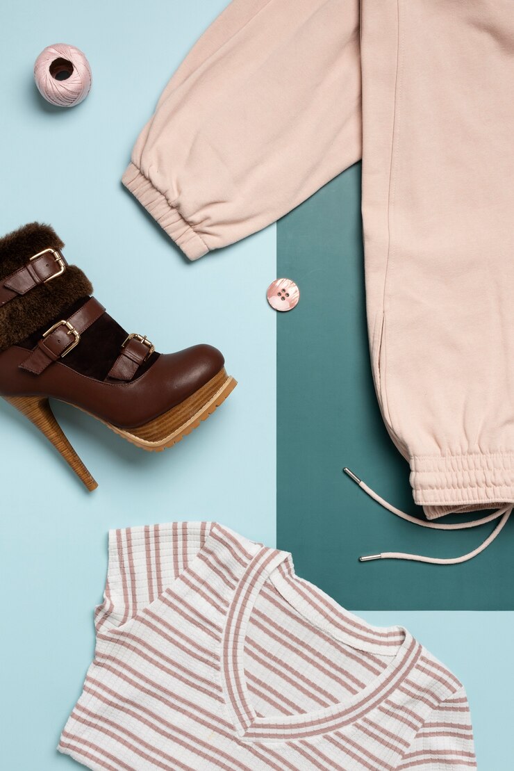 Kostenlose Foto stillleben mit dem wechsel der garderobe im frühling