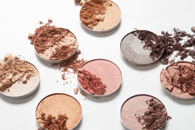 Stillleben mit einer Kombination von Make-up-Texturen