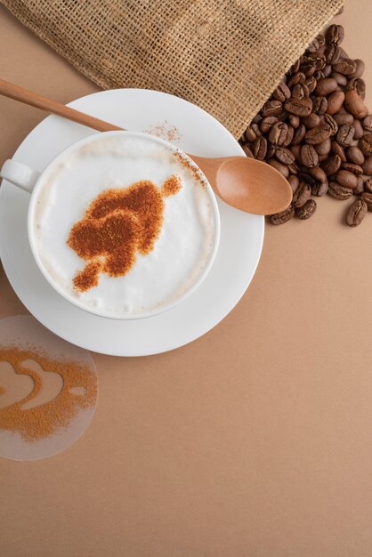 Kostenloses Foto stoffbeutel mit kaffeebohnen