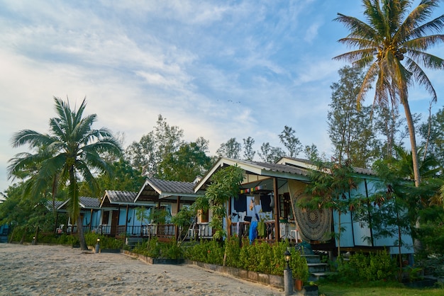 Strand blauen Himmel Urlaub Morgen Landschaft