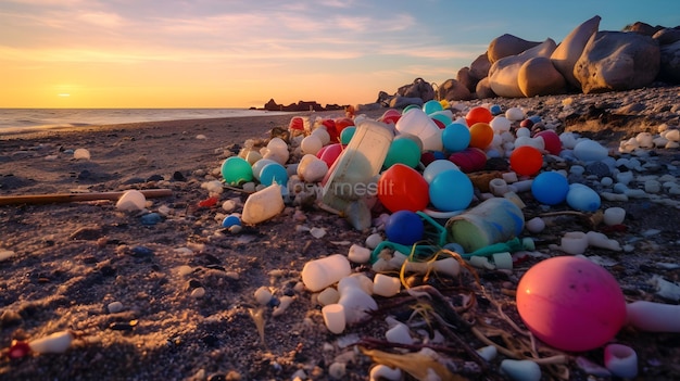 Kostenloses Foto strandverschmutzungsfotografie