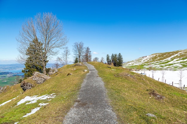 Kostenloses Foto straße entlang des meeres nach hause