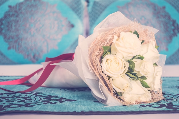 Strauß Natur Rose pastellfarbenen Blüten