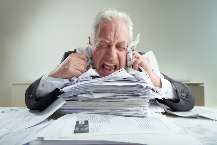 Kostenlose Foto stress am arbeitsplatz abbauen