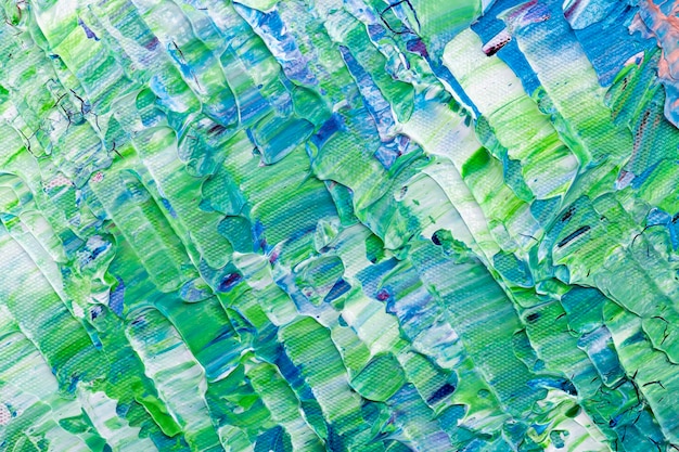 Strukturierter hintergrund der acrylfarbe in der kreativen kunst des grünen ästhetischen stils