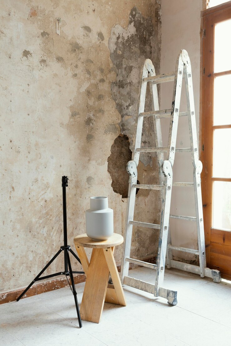Kostenlose Foto studio mit requisiten für die fotografie