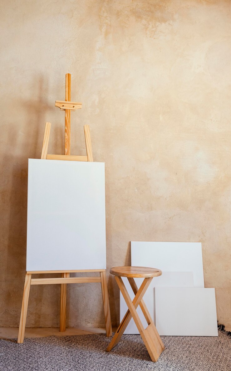 Kostenlose Foto studio mit requisiten zum malen