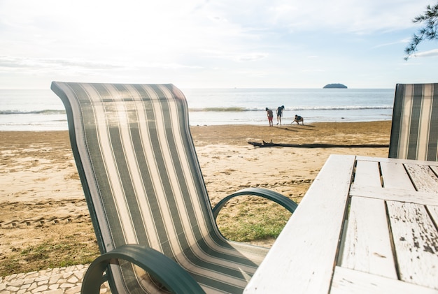 Stuhl am Strand