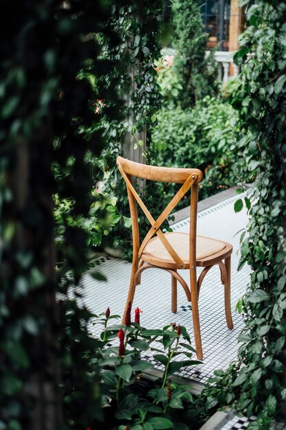 Stuhllehne im Garten