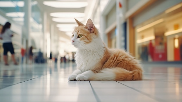 Kostenloses Foto süße pelzige katze drinnen