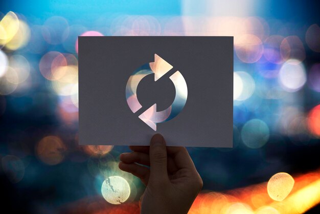 Symbol "Aktualisieren", um perforiertes Papier neu zu laden