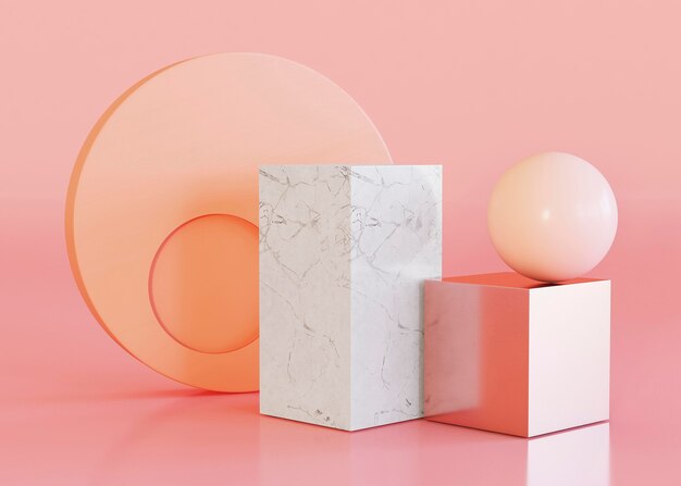 Szene mit abstraktem 3D-Geometrie-Hintergrund