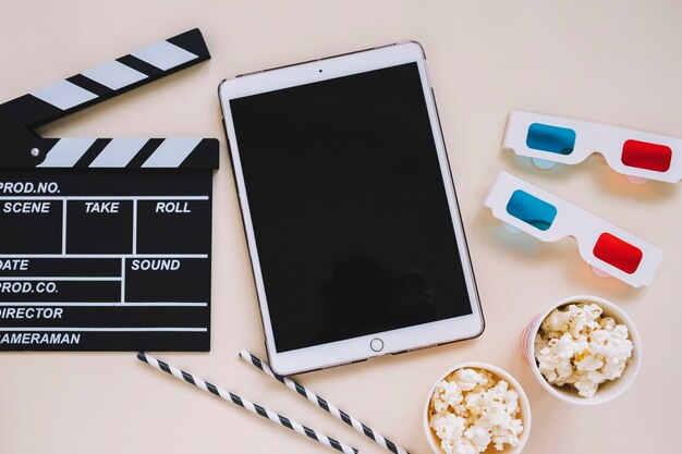 Tablet und einige Filmelemente