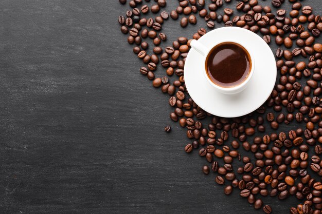 Kostenlos Foto Tasse Kaffee Mit Gerosteten Bohnen
