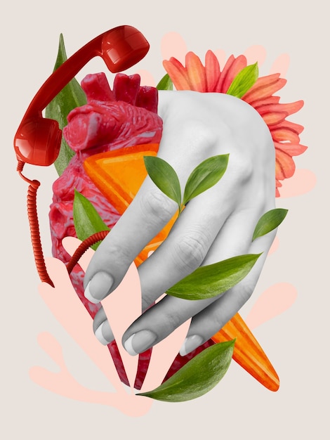 Tastsinn und Telefoncollage