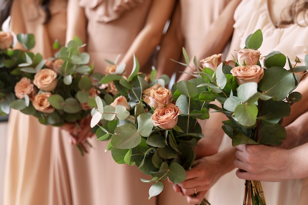 Kostenloses Foto teambraut feiert vor der hochzeit