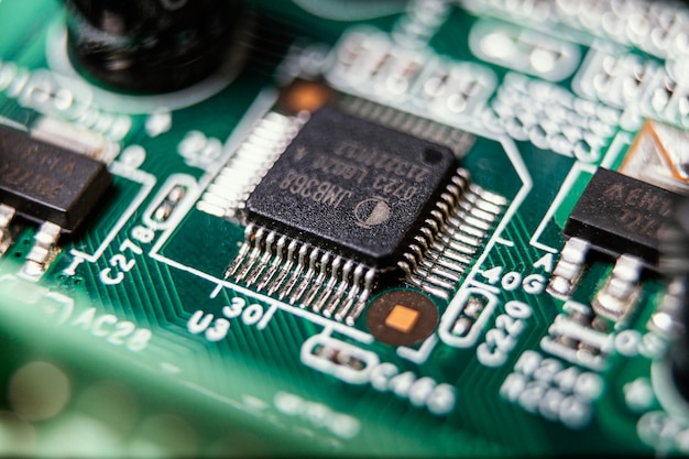 Technologiehintergrund mit Chip