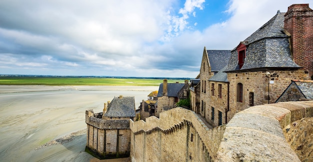 Teil von Mont-Saint-Michel, Frankreich.