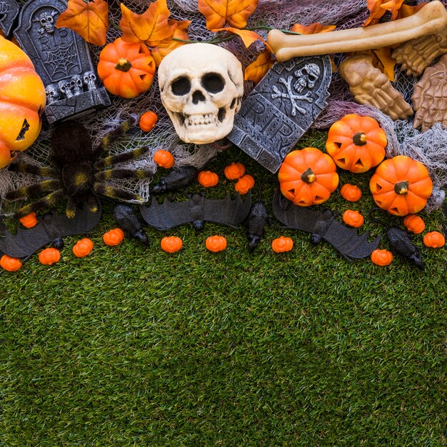 Terrifying Halloween Gras Hintergrund