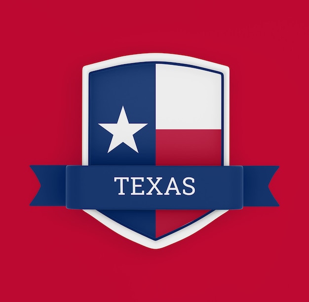 Texas-Flagge mit Banner