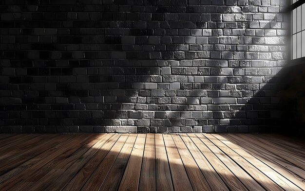 Textur der Oberfläche der schwarzen Ziegelsteinwand
