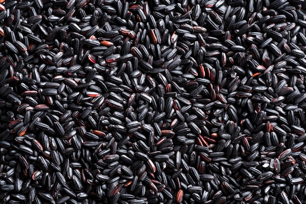 Textur von schwarzem Reis