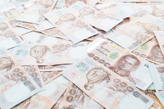 Thailändische Banknote und Bargeld