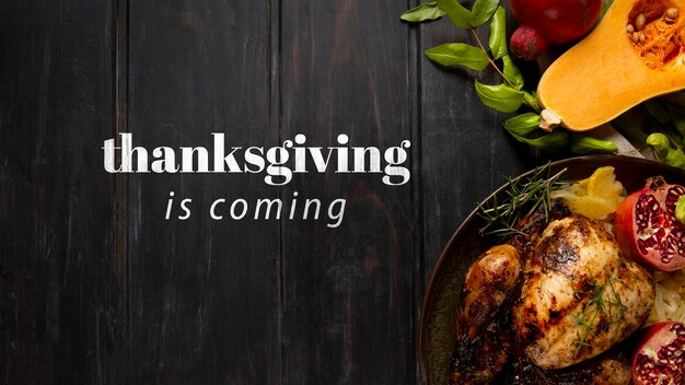 Thanksgiving-Banner mit Truthahn