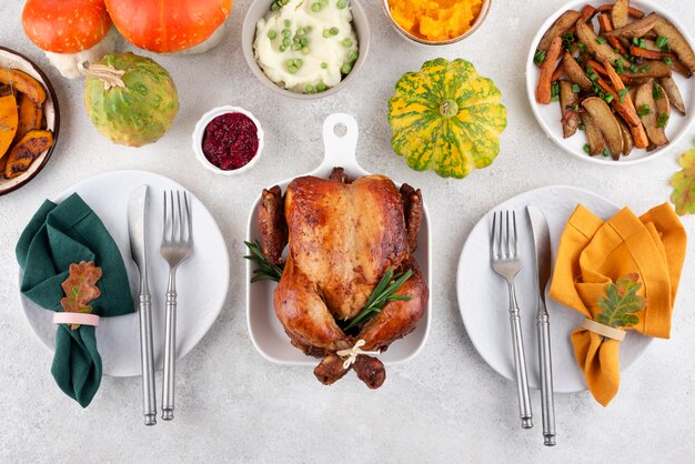 Thanksgiving Day leckere Speisenauswahl