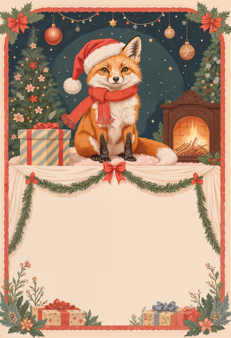 Kostenlose Foto tierillustration für weihnachten