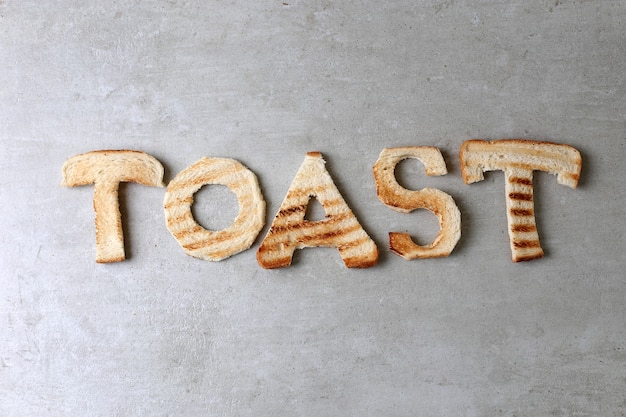 Toastwort mit Toast gemacht