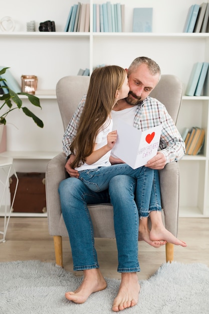 Tochter und Vater am Vatertag