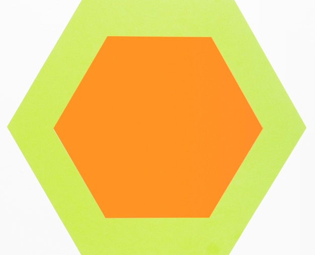 Top-Ansicht farbenfroher Papierhexagon