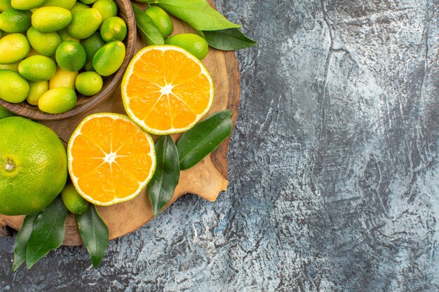 Top-Nahaufnahme Zitrusfrüchte die appetitlichen Zitrusfrüchte in der Schüssel Orangen Mandarinen